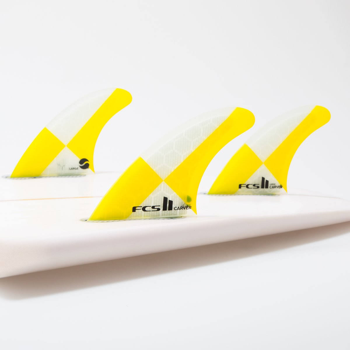 FCS II Carver PC Tri Fin Set (Yellow, L) V589042