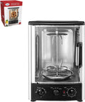 23L 1500W Roaster Oven with Rotisserie Spit Bake Rack Bake Tray & Kebab Skewers Set Z9883