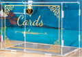 Gold Pattern Acrylic Card Box with Lock, Pack of 2 P91129