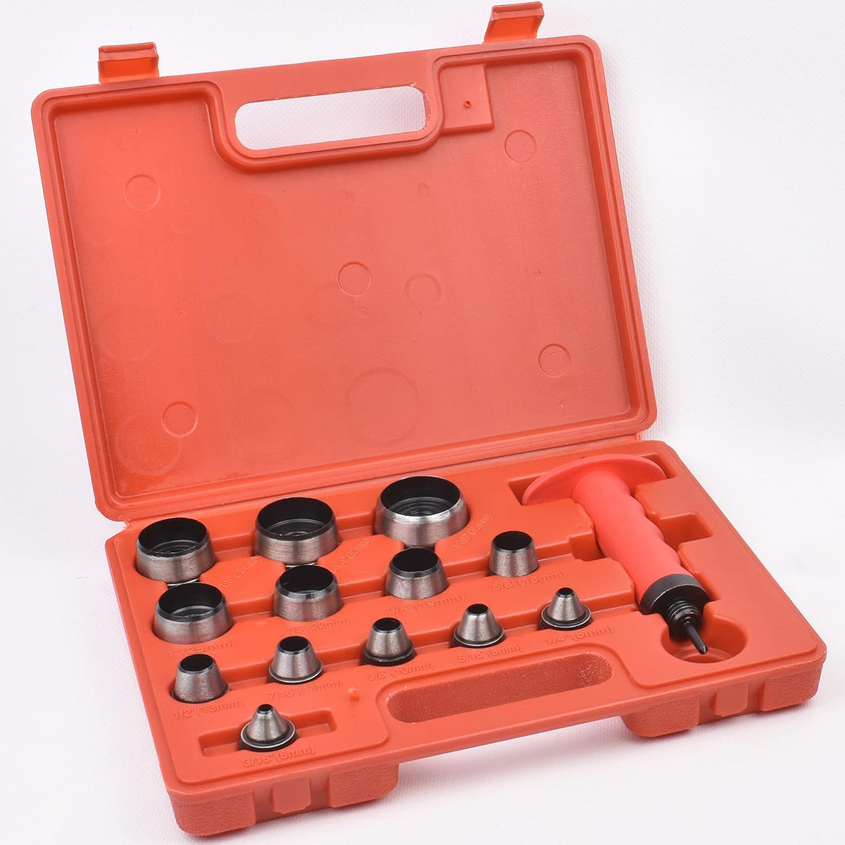 13 in 1 Sharp Hollow Punch Tool Set Leather Kit Gasket Hole Pack of 2 P9031