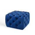 Tufted Velvet Accent Chair Ottoman I45323