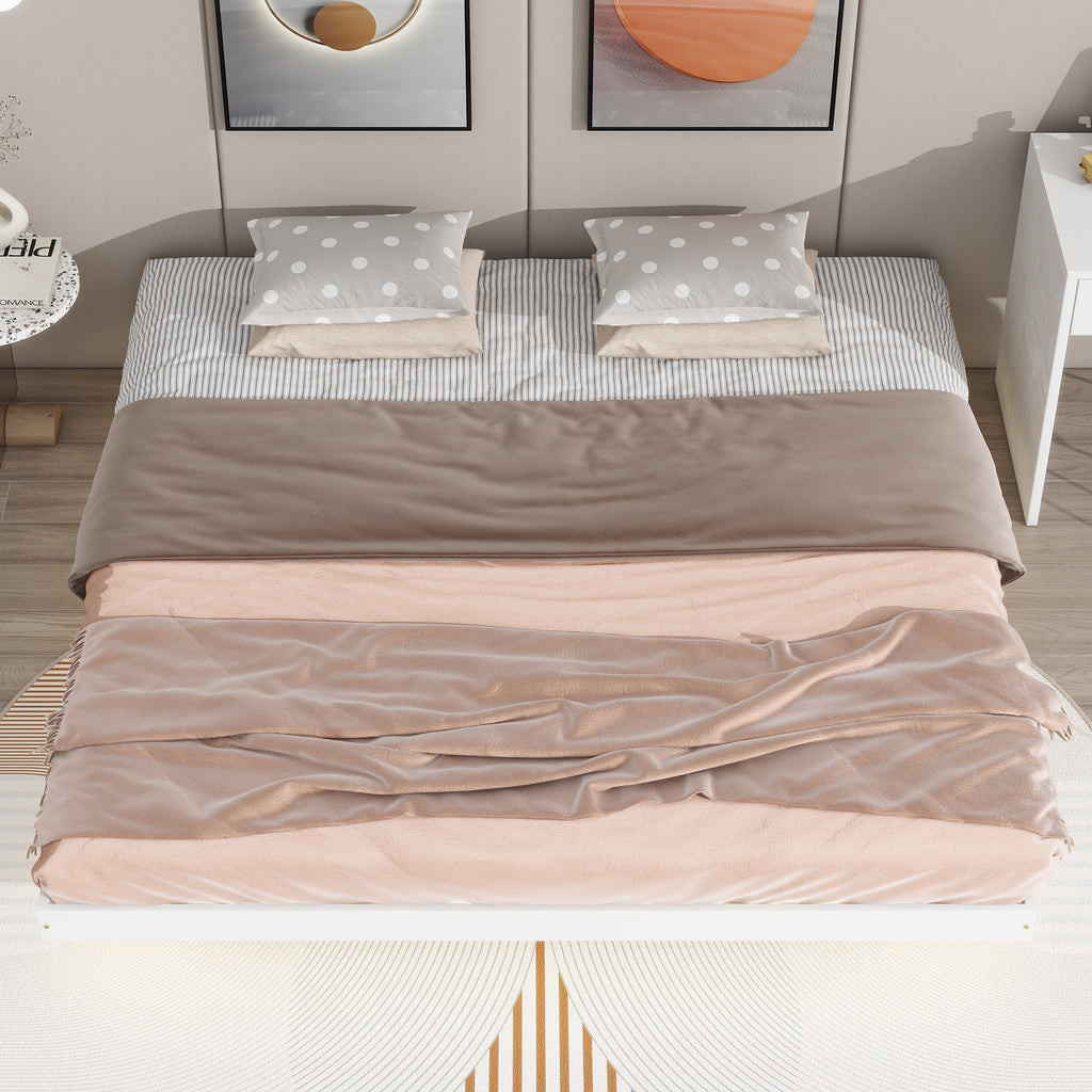 King Size Floating Platform Bed with LED Lights G190553