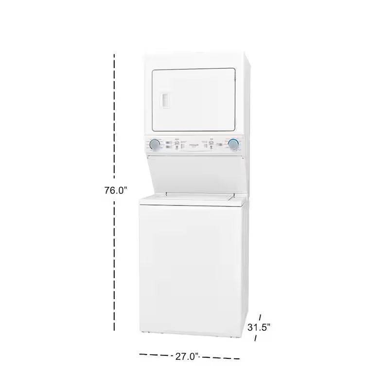 3.9 cu. ft. Washer and 5.6 cu. ft. Gas Dryer Combo in White H1393