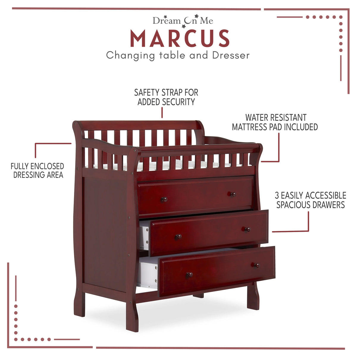 Cherry Changing Table And Dresser I9521