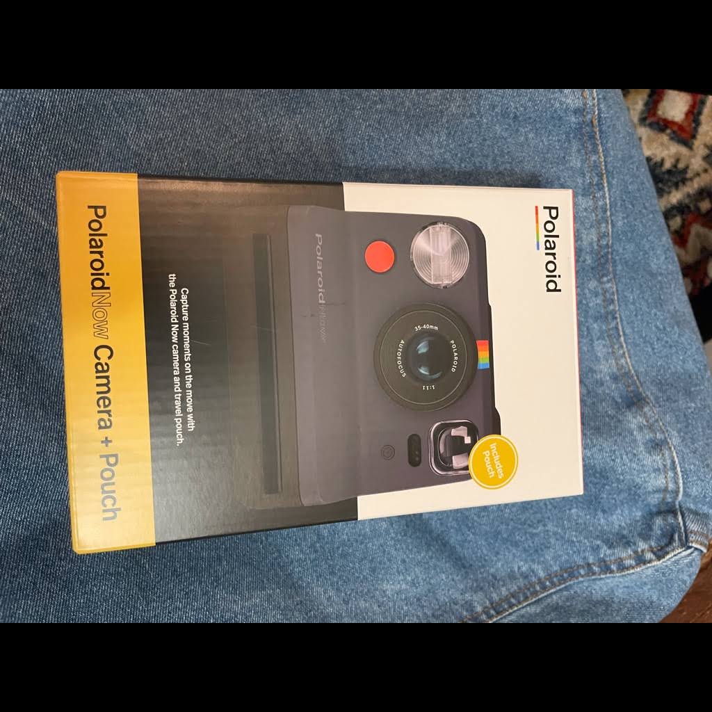 Black Camera with Red Travel Pouch T369