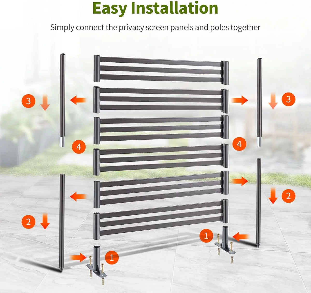 3FT x 4FT Outdoor Privacy Screen with UV & Rust Resistant Coating V530154