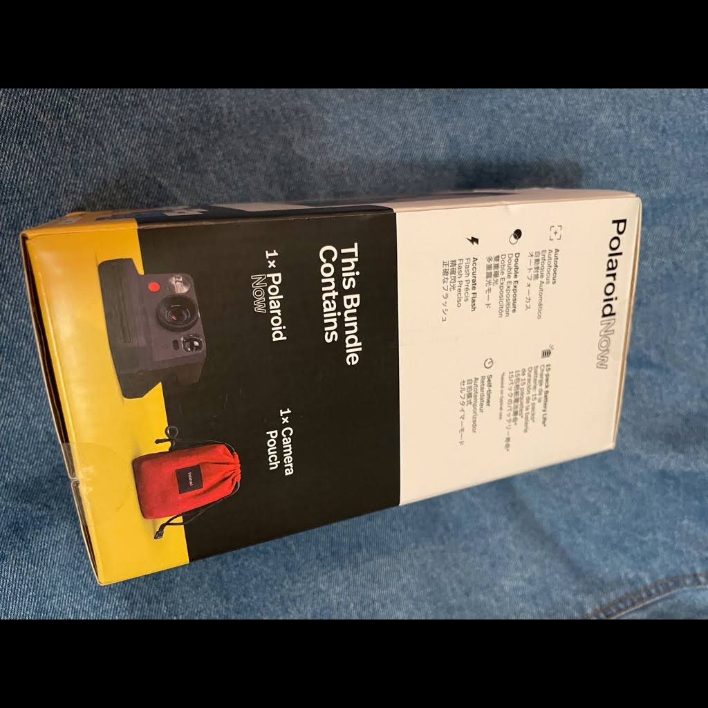 Black Camera with Red Travel Pouch T369