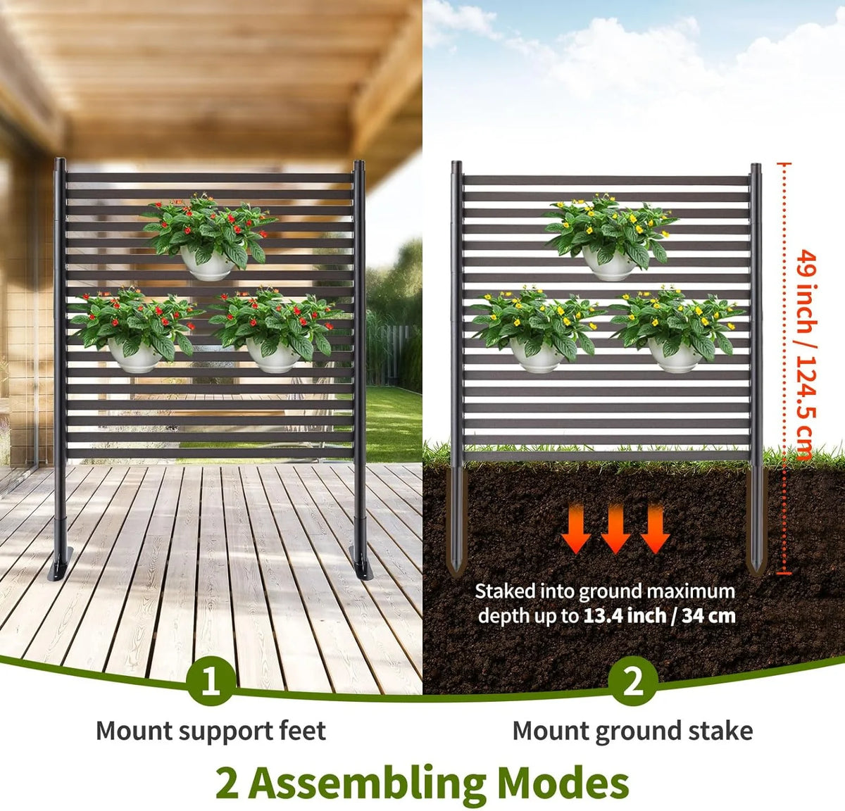 3FT x 4FT Outdoor Privacy Screen with UV & Rust Resistant Coating V530154