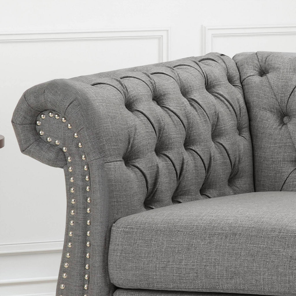 Dark Gray Velvet Club Chair L103069