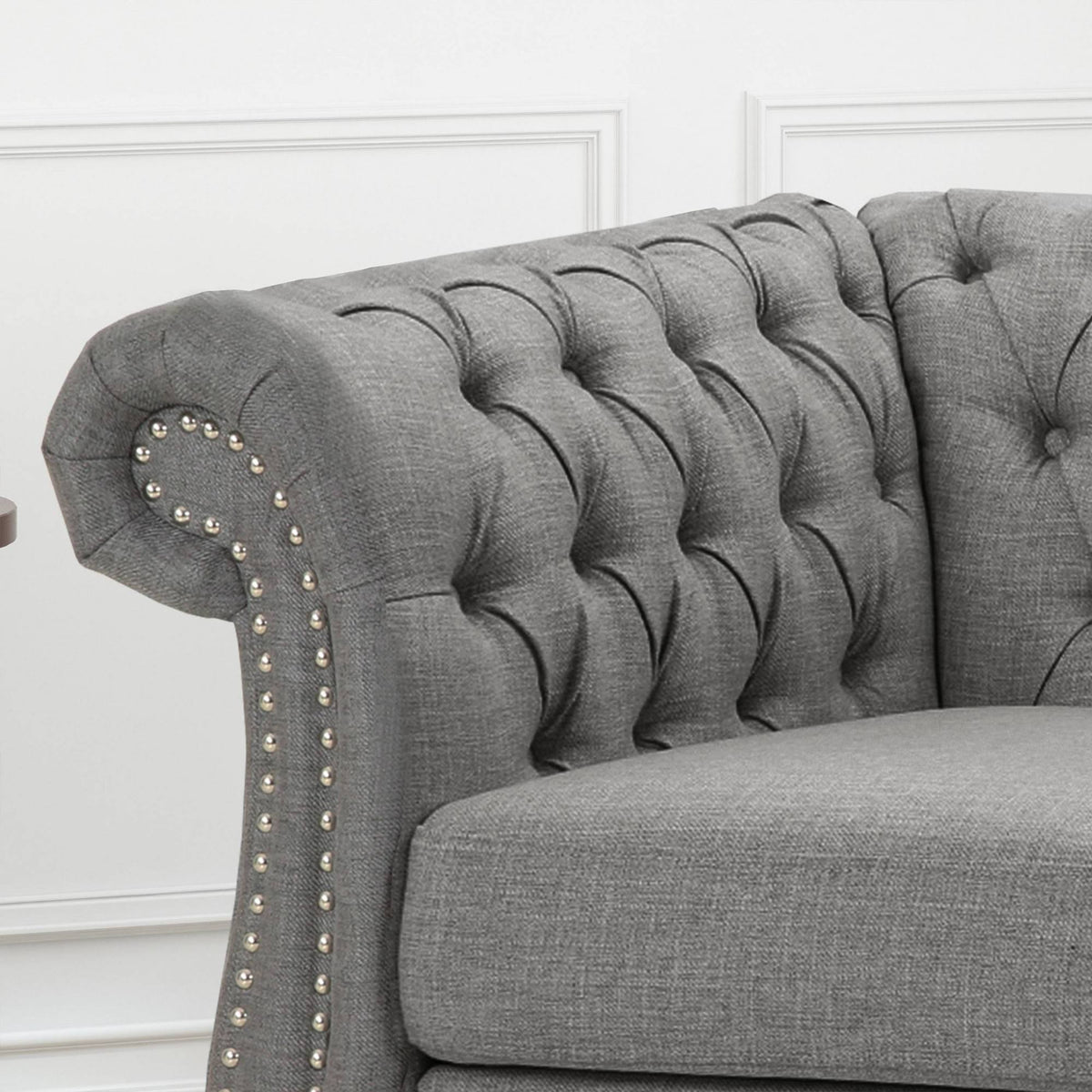 Dark Gray Velvet Club Chair L103069