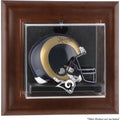 Brown Framed Wall-Mountable Mini Helmet Display Case T808363