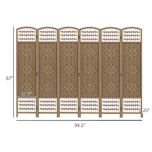 6 Panel Folding Room Divider J661