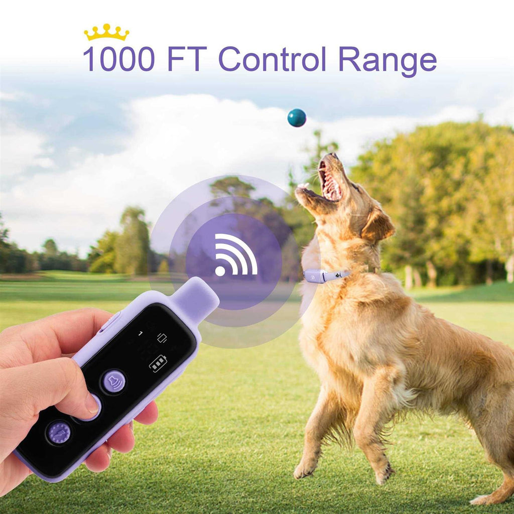 Waterproof Rechargeable Electric Dog Training Collar with Remote X725865
