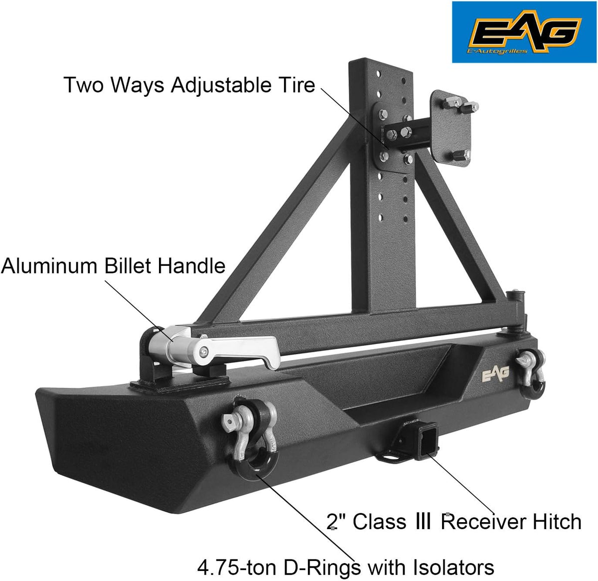 Steel Rear Bumper with Tire Carrier B6544