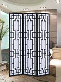 Black 3 Panel Room Divider Screen D4047