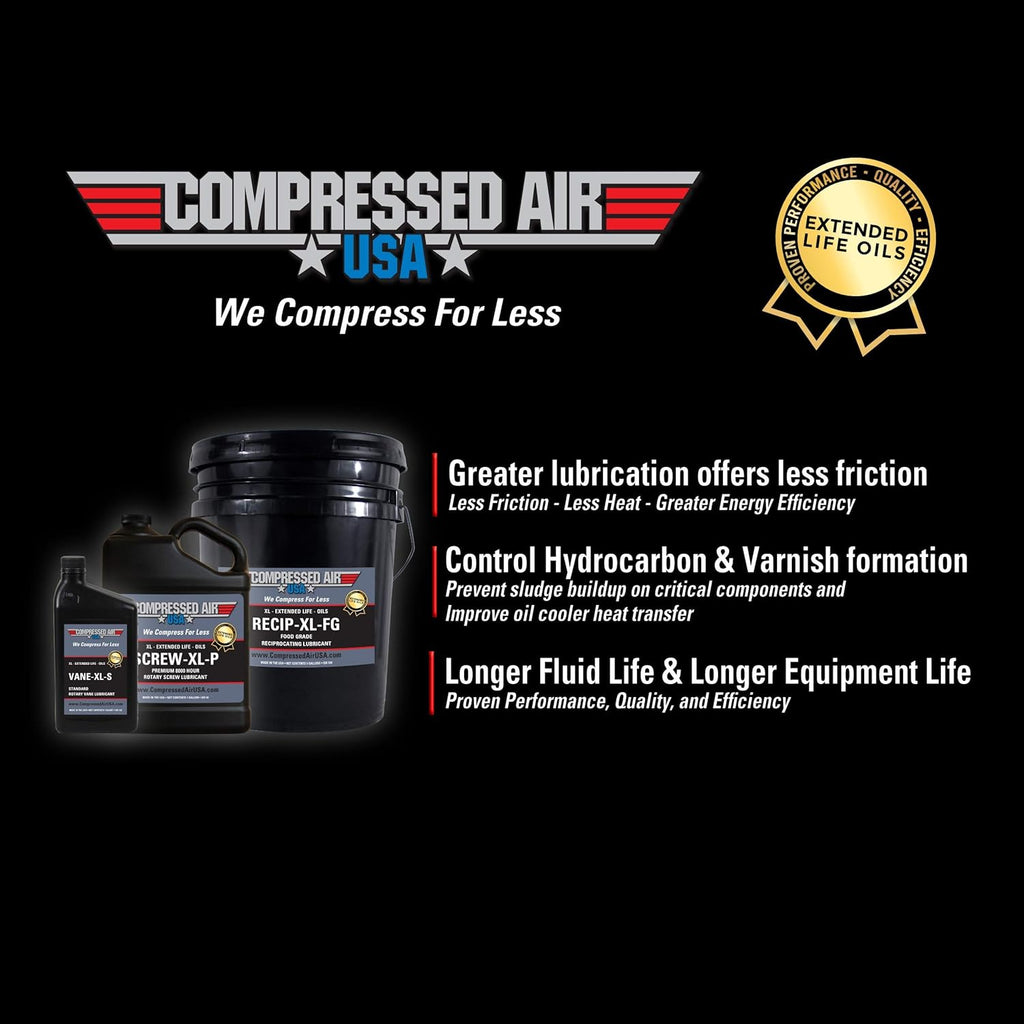 6000 Hour Reciprocating Air Compressor Lubricating Oil (1 Quart) Pack of 2 K235336