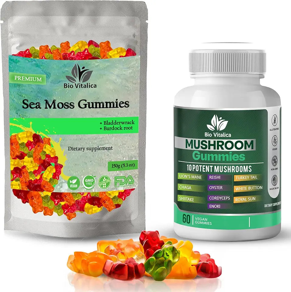 Sea Moss Gummies & Mushroom Gummies Bundle C5633