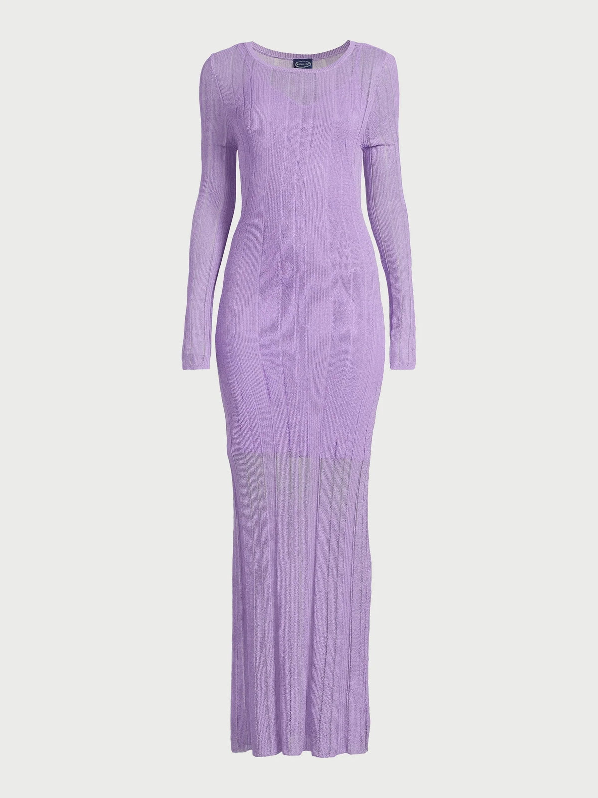 Women's Sheer Maxi Sweater Dress with Lining L83381