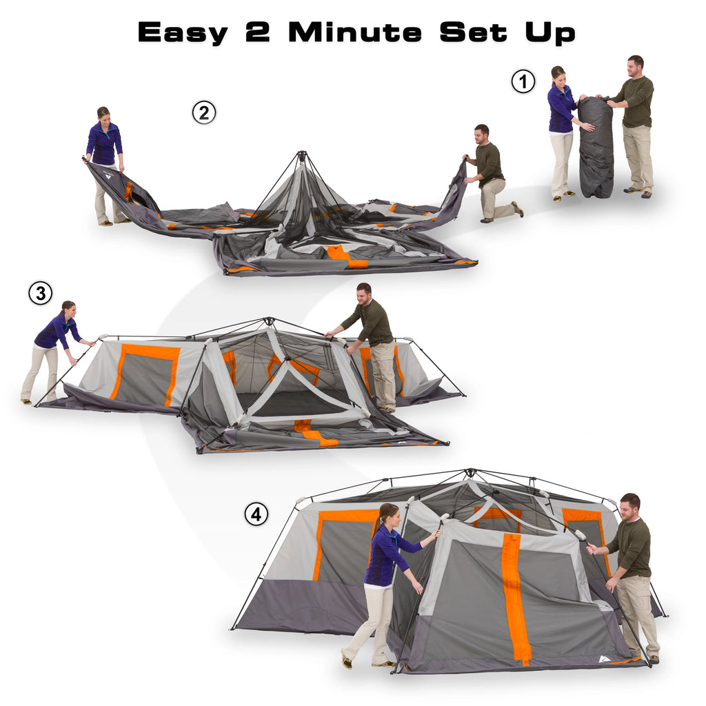 20' x 18' 12-Person 3-Room Instant Cabin Tent with Screen Room S527