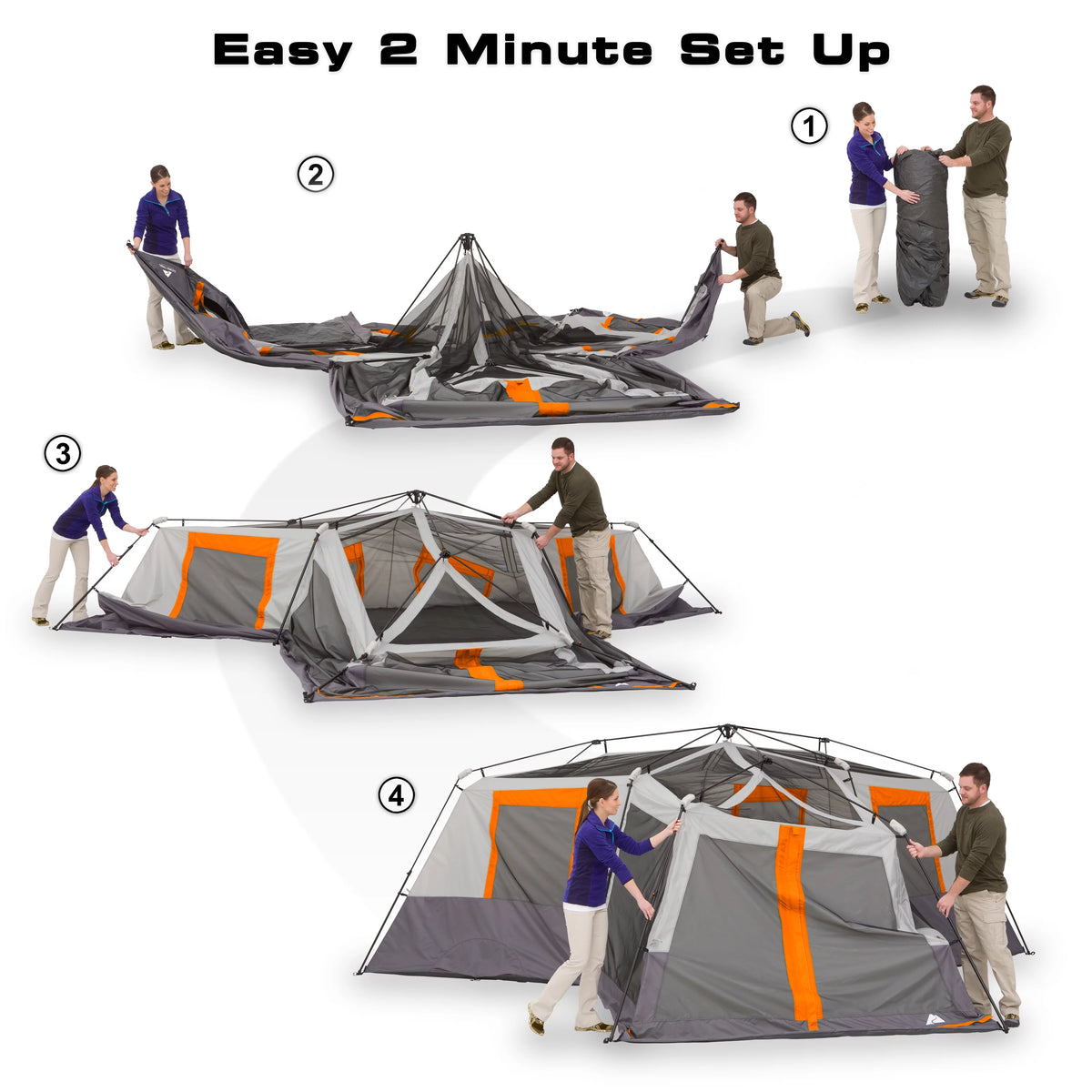 20' x 18' 12-Person 3-Room Instant Cabin Tent with Screen Room S527