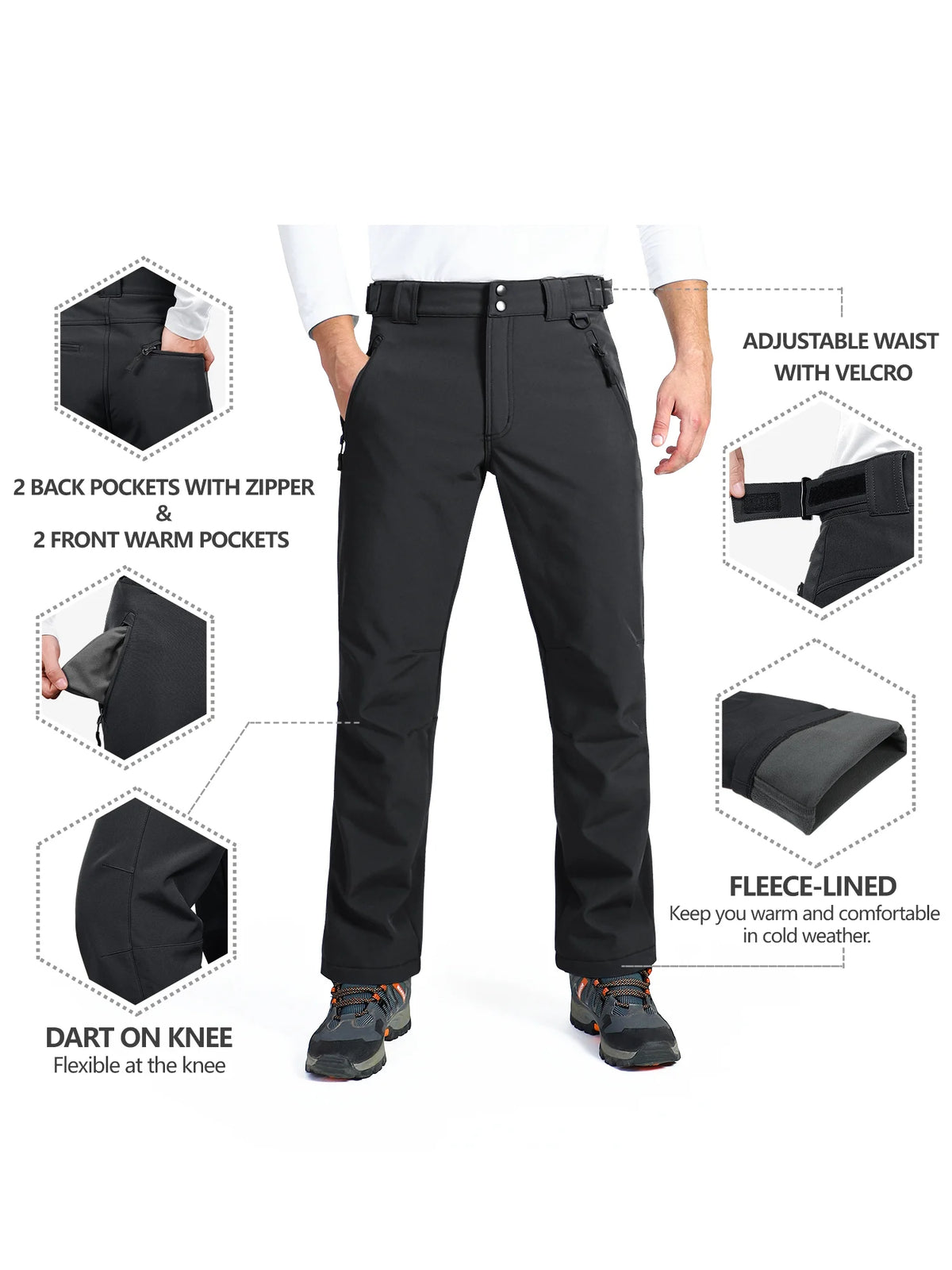 Fleece Lined Waterproof Snow Pants R85893