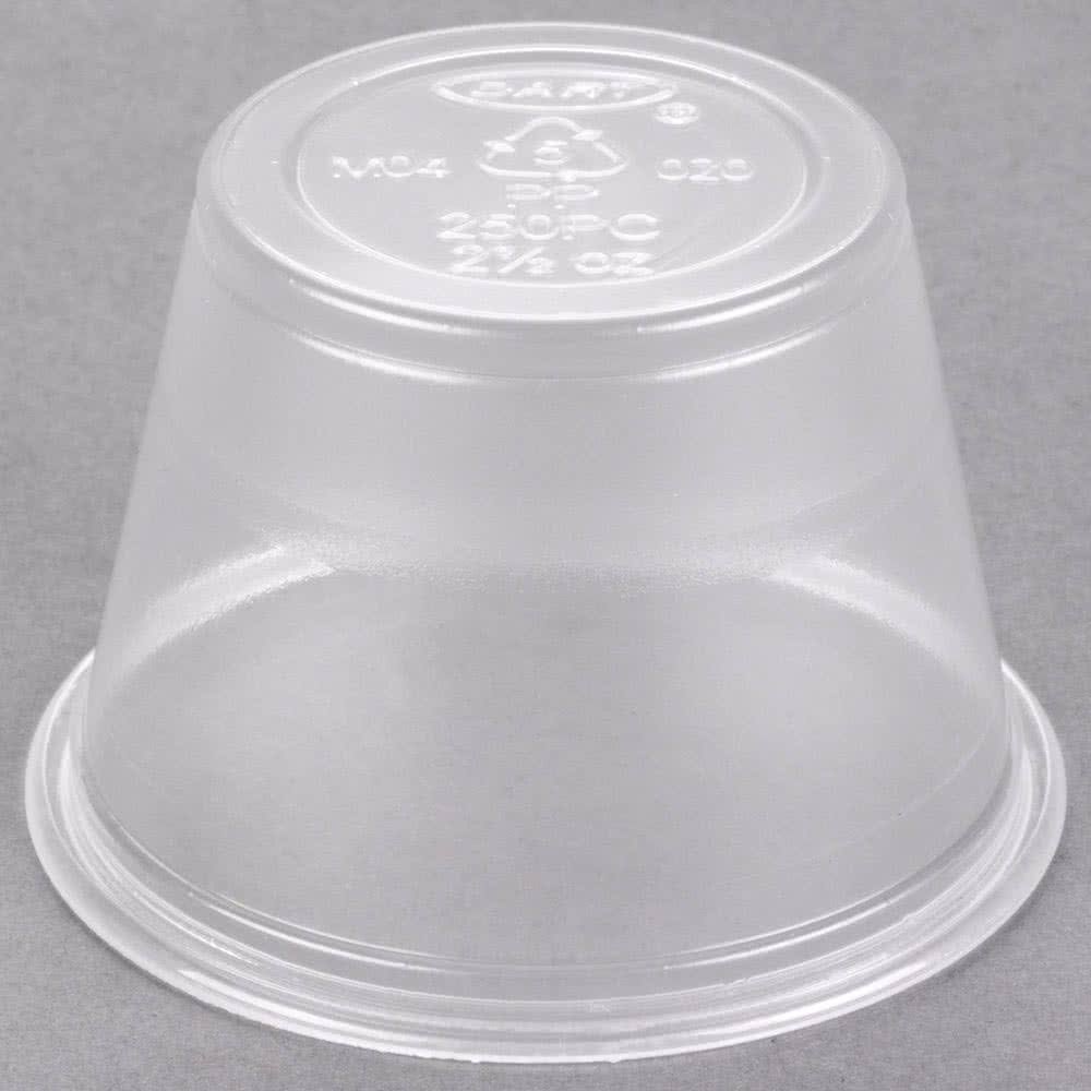 Polypropylene 2.5 oz Clear Portion Containers 250pc U36393