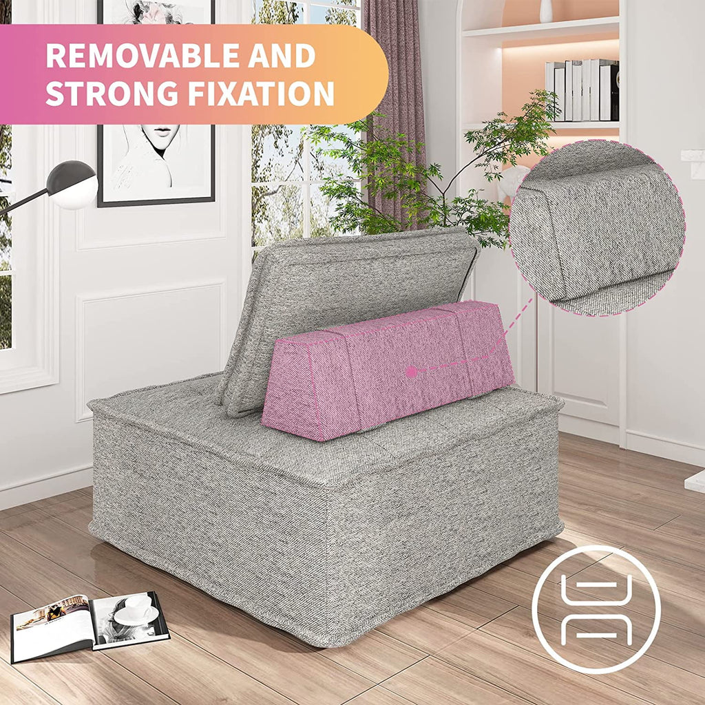 Light Grey 3 Seater Modular Sectional Sofa B8893