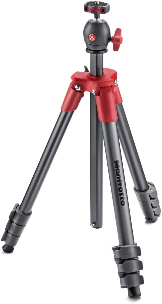 Compact Light Aluminum 4-Section Tripod Kit with Ball Head, Black, Pack of 2 M58149