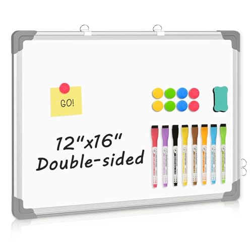 12" x 16" Small Double-Sided Magnetic White Board O76003