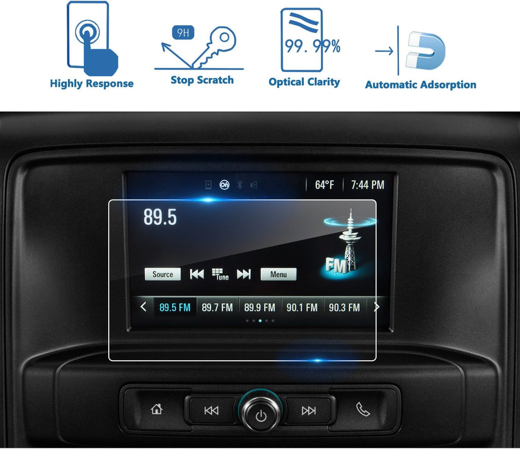 8 Inch Car Navigation Screen Protector Tempered Glass Pack of 2 A7609
