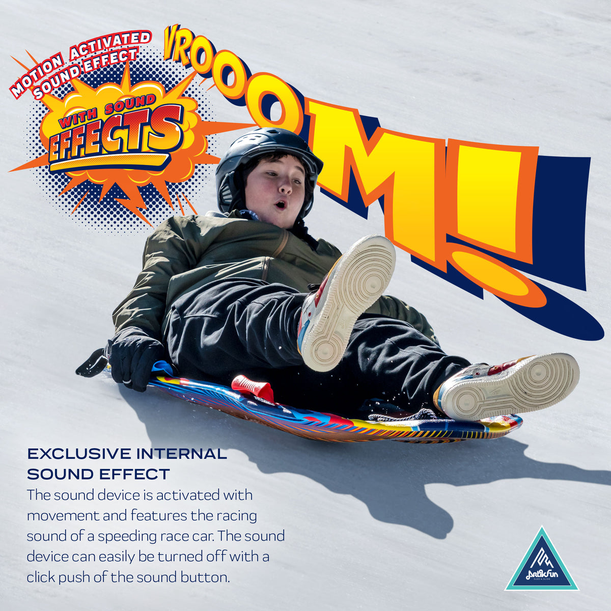 Blue Foam Snow Sled with Sound Effect 2-Pack with Tow Rope and Handles L88418