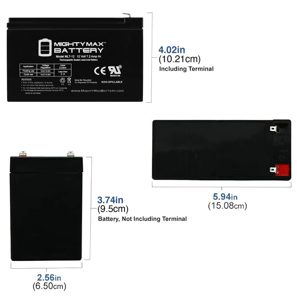 12V 7.2AH SLA Battery R1699
