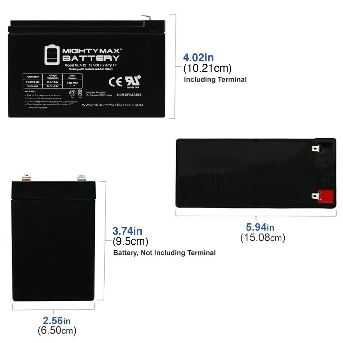 12V 7.2AH SLA Battery R1699