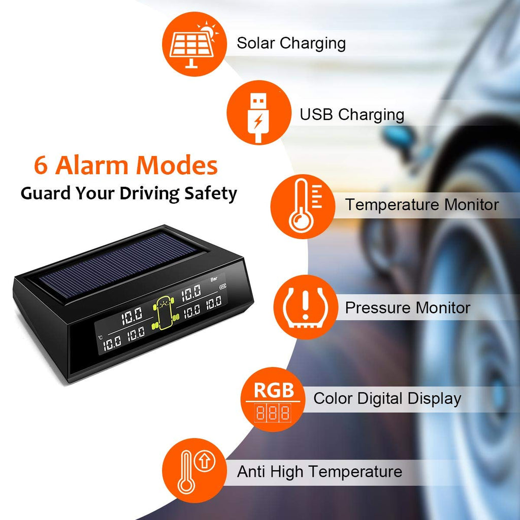 Tire Pressure Monitoring System with 6 Tire External Sensors W799