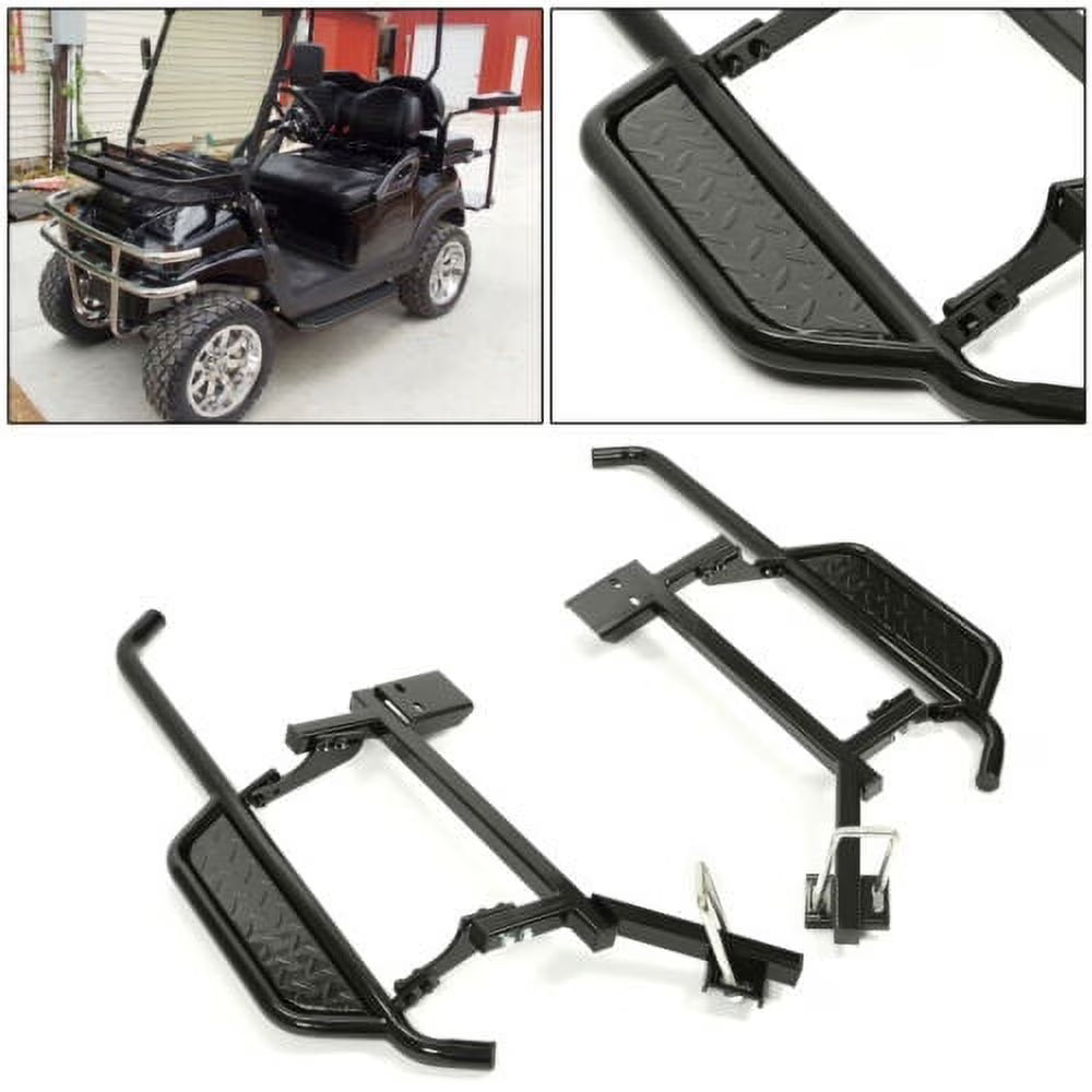 Black Steel Nerf Bars Step Down Kit O821