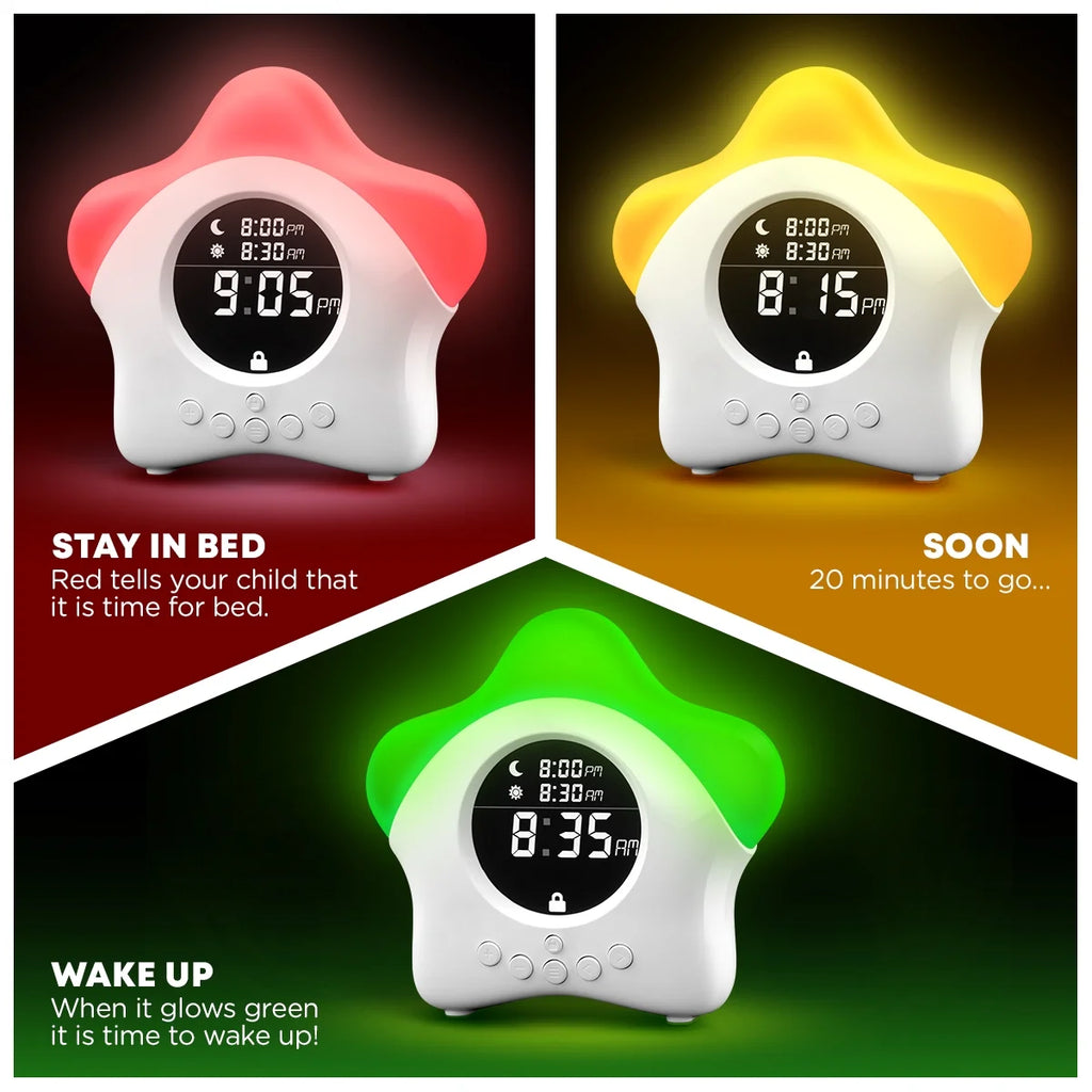 Toddler Sleep Training Clock, Night Light & Alarm Clock V7869