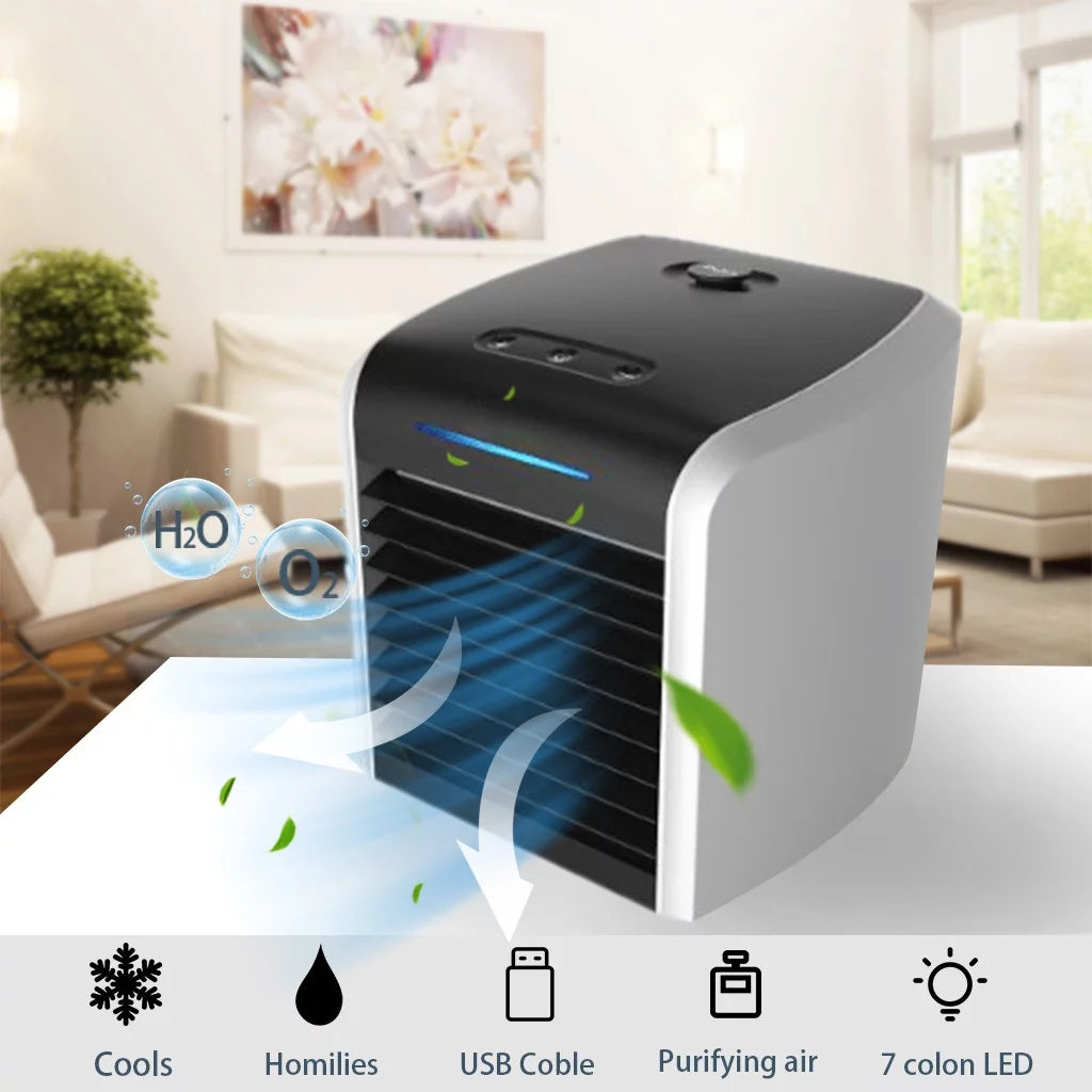 Portable Air Conditioner Cooler Fan with 7 Colors Light K953410
