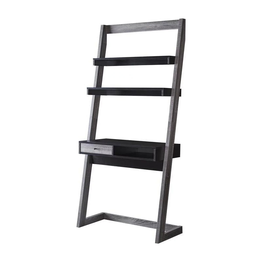 Modern Wood Writing Desk with Shelves D9259
