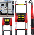Telescoping Aluminum Folding Ladder with Hook, 330lbs Load Capacity B84770