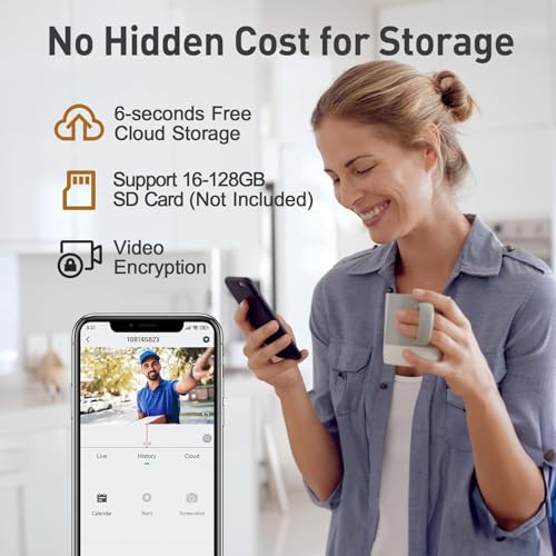 2K Video Doorbell Camera with Chime, Night Vision B711