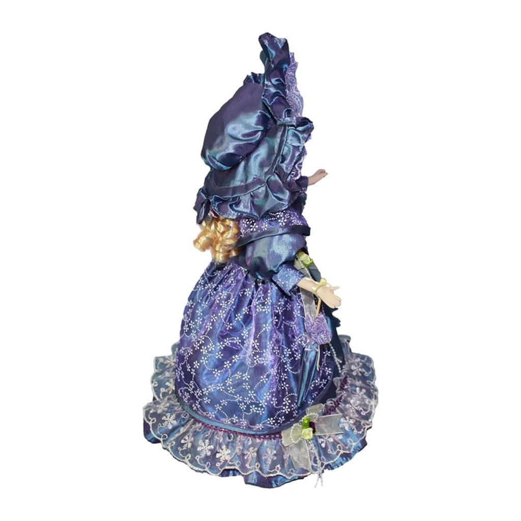 Violet Porcelain Dollhouse Lady with Dress Q50333