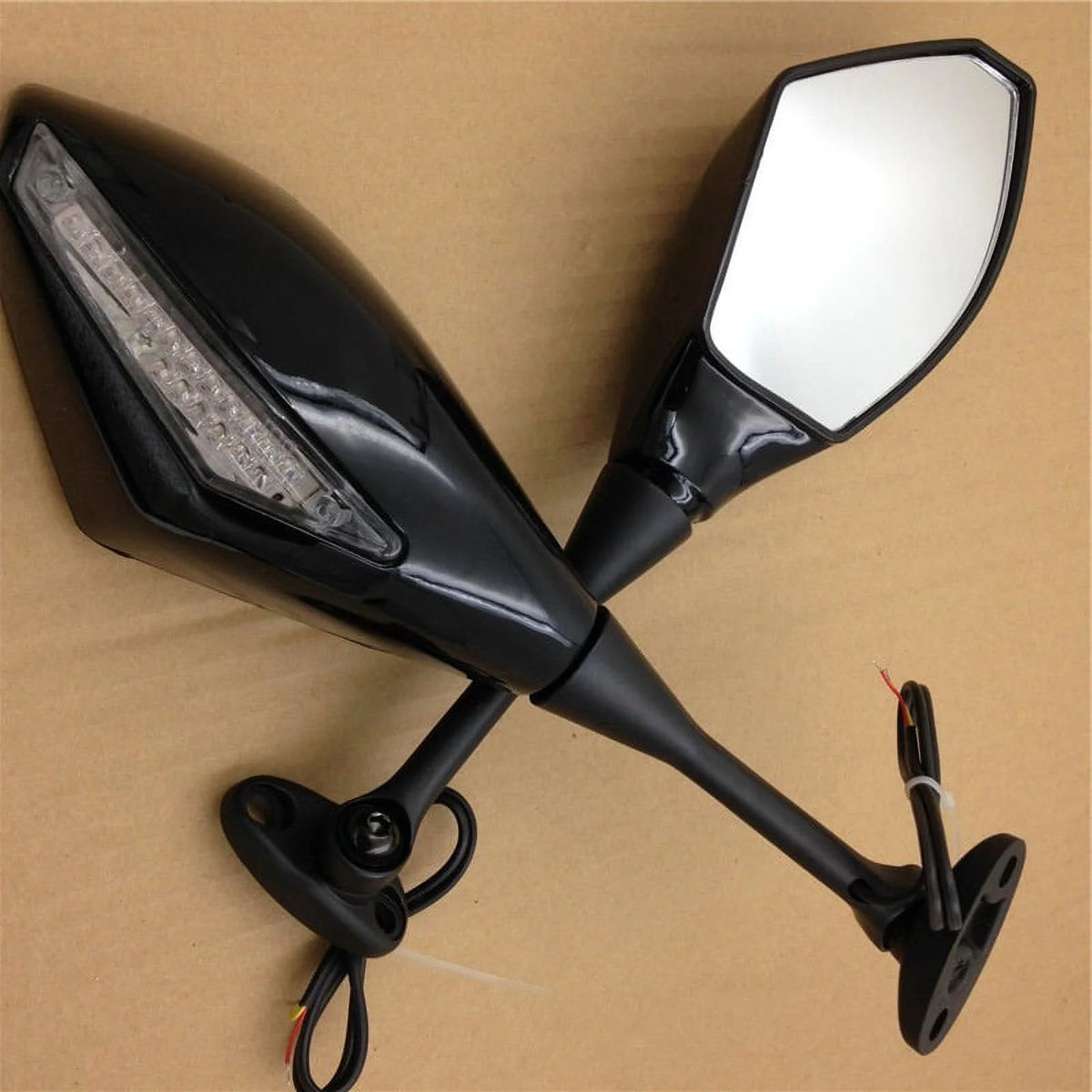 Turn Signal Mirrors For Honda CBR 600RR CBR1000RR Gloss Black J306