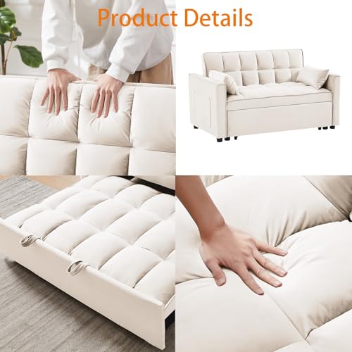 Grey 3 in 1 Convertible Sleeper Sofa Bed Z278
