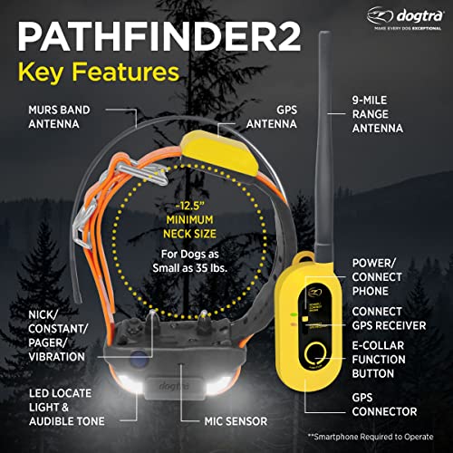 GPS Dog Training Collar with Remote, 9 Mile Range, Tracking P65474