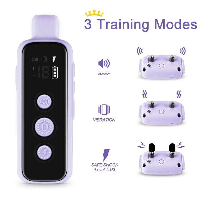 Waterproof Rechargeable Electric Dog Training Collar with Remote X725865