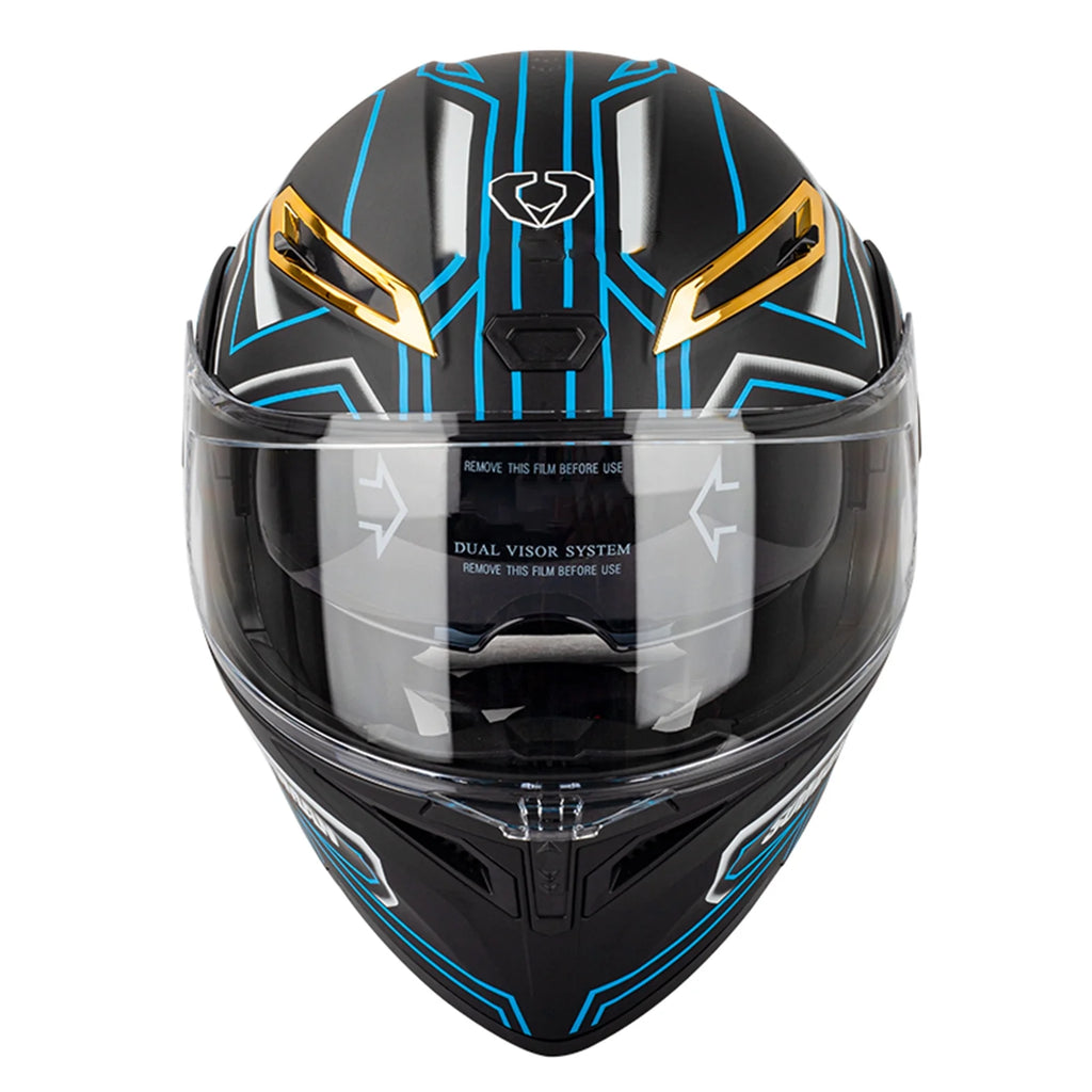 Motorbike Helmet with Dual Visor H360416