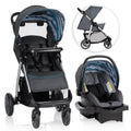 Atlantic Chevron Blue Travel System with Infant Car Seat Y678