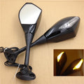 Turn Signal Mirrors For Honda CBR 600RR CBR1000RR Gloss Black J306
