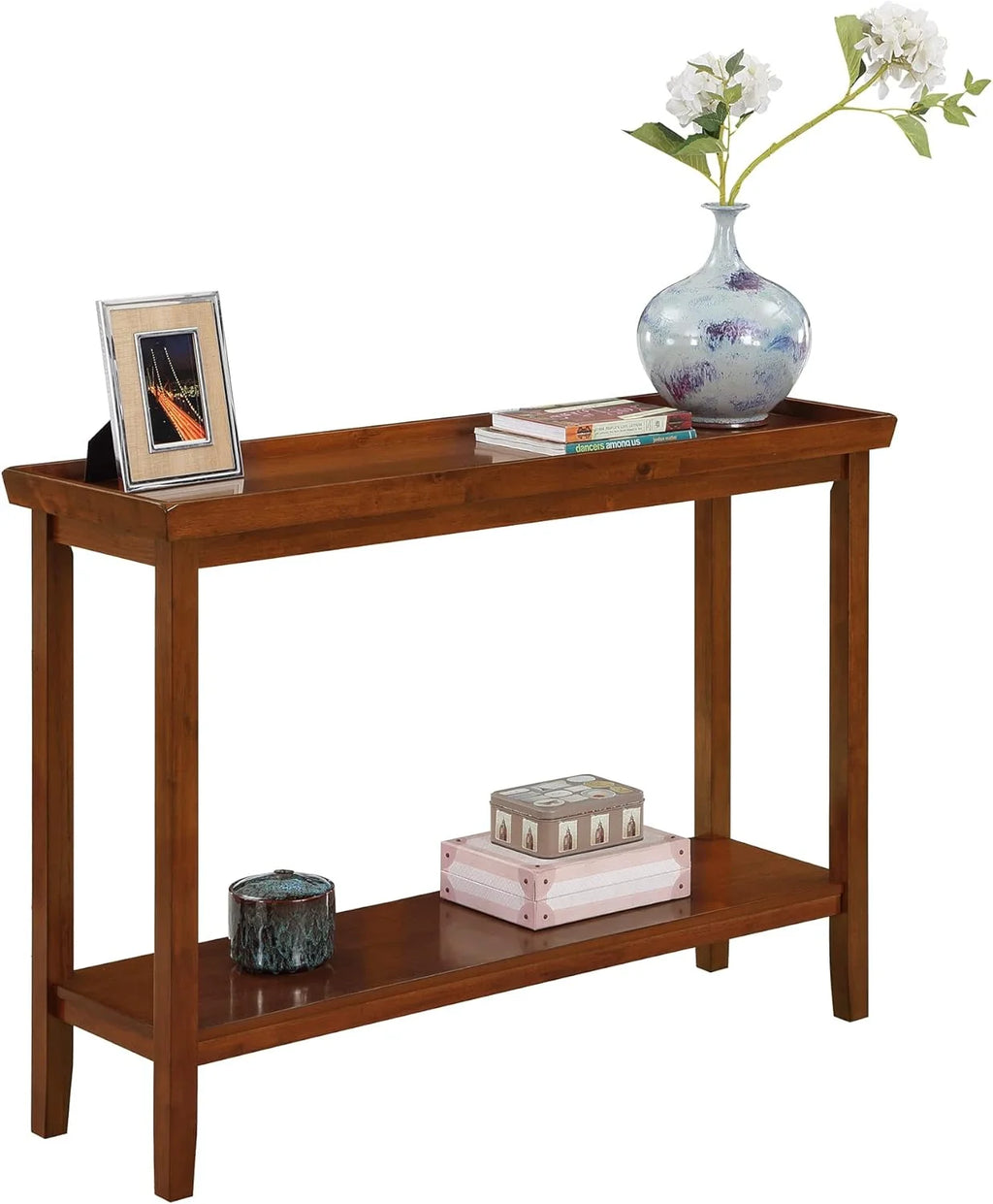 Cherry Console Table with Shelf N464475