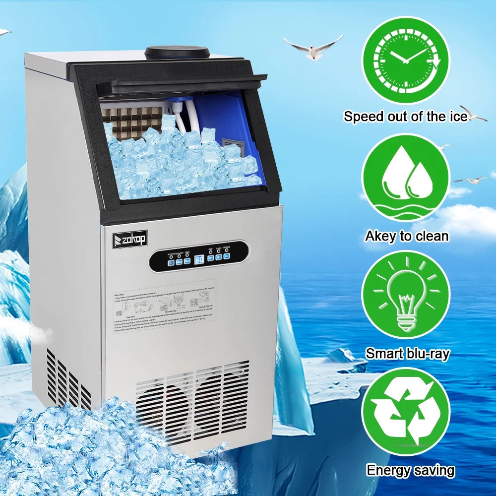 Commercial Stainless Steel Ice Cube Maker Machine Z7828